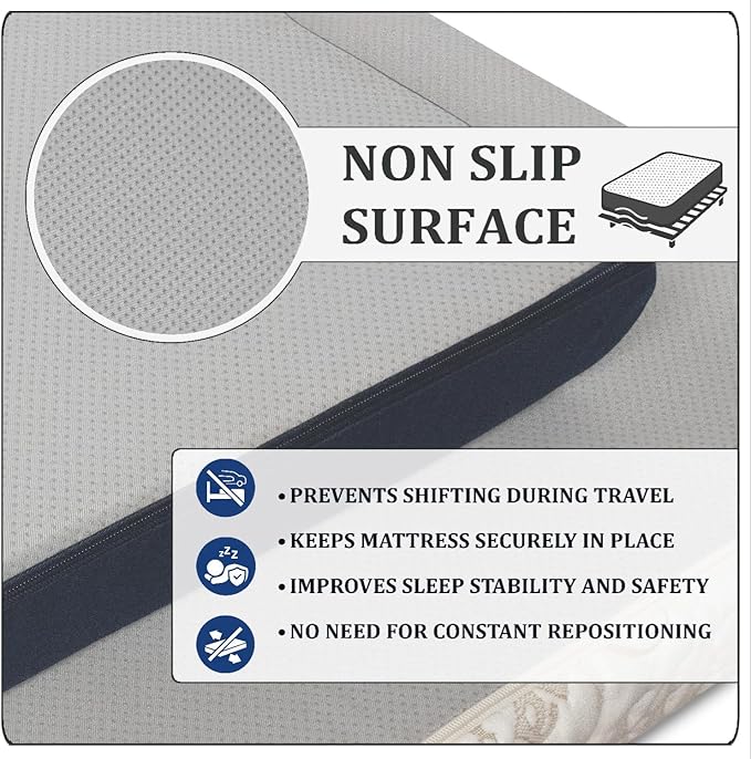 Foamma 7” x 28” x 75” Water Resistant Gel Memory Foam RV Bunk Mattress, Firm High Density Foam Base, Comfortable and Durable Polyester Cover, Truck, Camper, Travel Trailer, Made in USA