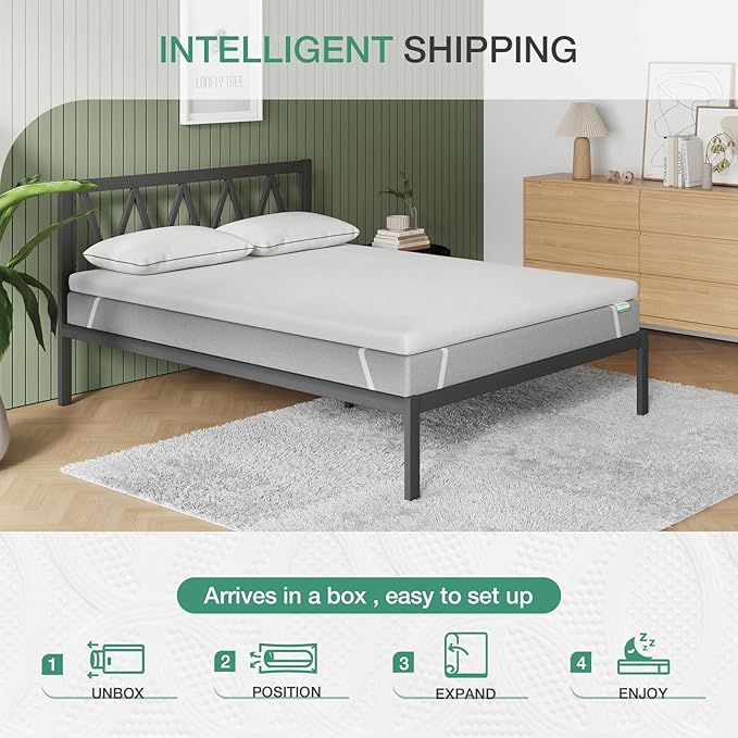 Novilla 3 Inch Mattress Topper King, Ventilated Design Gel Memory Foam Mattress Topper for Back Pain & Pressure Relieving, Supportive & CertiPUR-US Certified