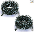 Dazzle Bright Christmas String Lights, 132FT 400 LED Connectable Green Wire 8 Modes String Lights, Waterproof Christmas Lights for Indoor Outdoor Patio Party Wedding Decorations, White