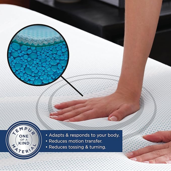 TEMPUR-Adapt (Supreme) 3" Memory Foam Mattress Topper, Full, White