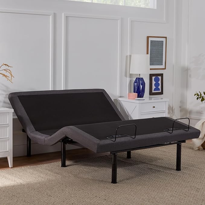 LUCID L300 Adjustable Bed Frame - Head and Foot Incline - USB - Wireless Remote - Easy 2 Person Assembly - Quiet Motor - Relax - TV - Working - Reading - Ergonomic - Electric Bed Base - Full Size