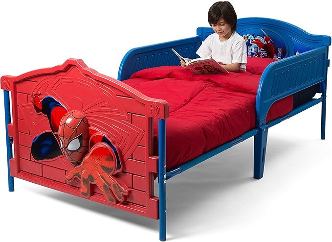 Marvel Spider Man Plastic 3D-Footboard Twin Bed by Delta Children
