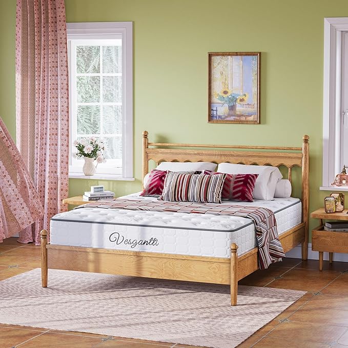Twin XL Mattress 10 Inch-Hybrid Mattress in a Box-Individual Pocket Springs with Breathable Memory Foam College Dorm Room Essentials-Extra Long Twin Size Bed-Medium Firm Feel for Youth and Kids