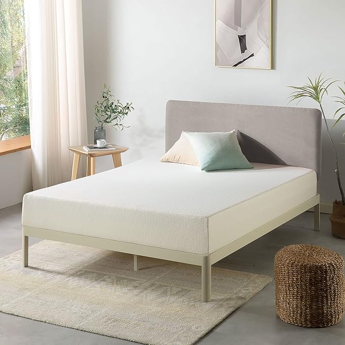 Best Price Mattress 8 inch Twin Mattress Bed-In-A-Box, Green Tea Memory Foam, White