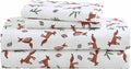 Eddie Bauer- King Sheet Set, Cotton Flannel Bedding Set, Brushed for Extra Softness, Cozy Home Décor (Fox Trail Orange, King)