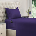 DREAMCARE Twin XL Sheet Sets – 3pcs Cooling Sheets – up to 21” Extra Deep Pocket Twin XL Sheets Set – Hotel Luxury Sheets & Pillowcases – Superior Softness 100% Fine Microfiber with Side Pocket Purple