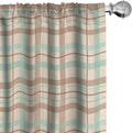 Ambesonne Plaid Curtains, Scottish Country Style Tartan with Abstract Design Diagonal Striped Lines, Window Treatments 2 Panel Set for Living Room Bedroom, Pair of - 28" x 95", Mint Green