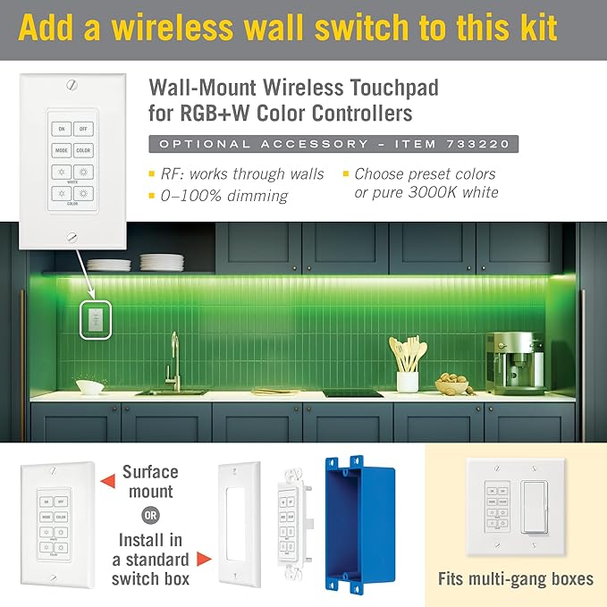 Armacost Lighting 423501 Multi-Color + White LED Tape Light Kit