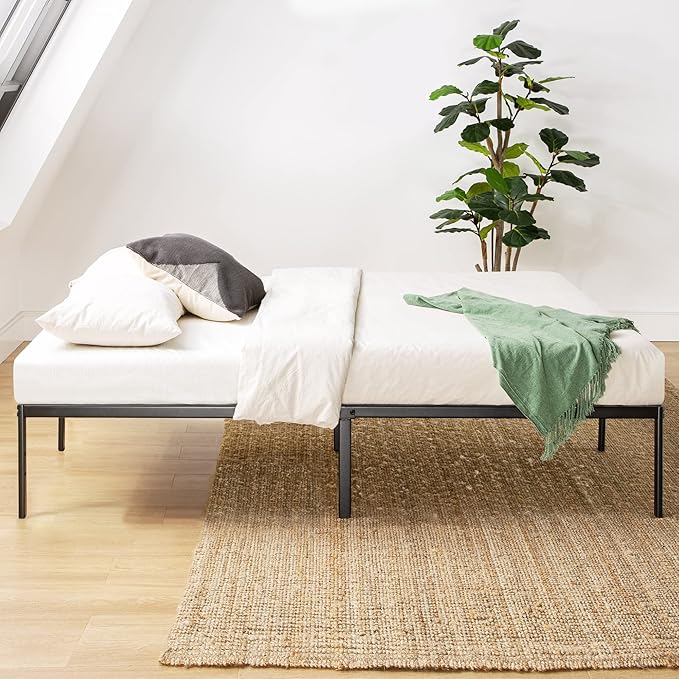 Best Price Mattress Twin XL 14 Inch Black Metal Platform Bed Frame