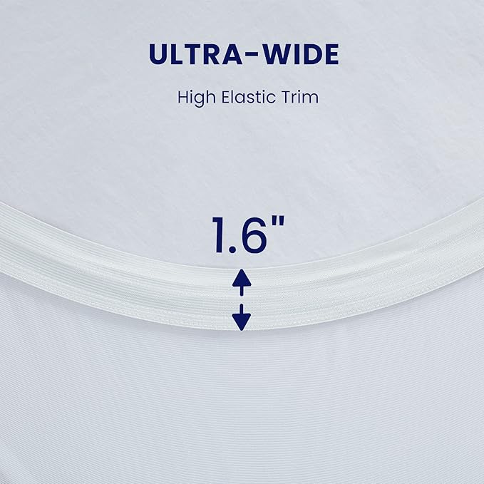 SLEEP ZONE Cooling Queen Mattress Topper, Premium Zoned Cool Mattress Pad Cover, Padded Mattress Protector Breathable Washable, Deep Pocket 8-21" (White, Queen)