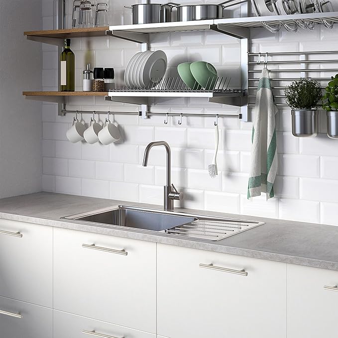 Ravinte 10 Pack 5'' Cabinet Pulls Brushed Nickel Stainless Steel Kitchen Drawer Pulls Cabinet Handles 3" Hole Center