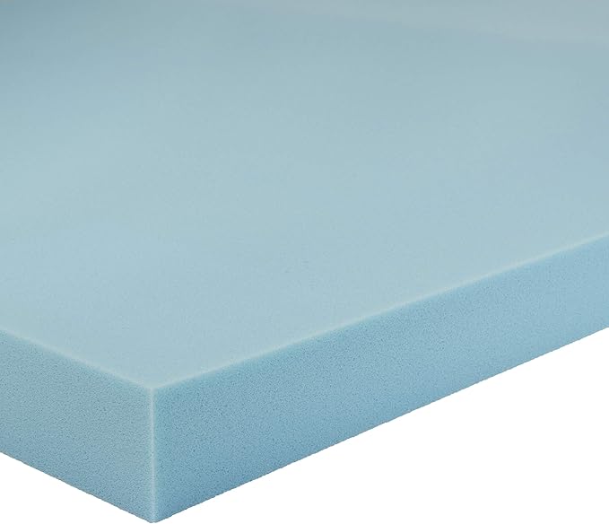 Amazon Basics Twin XL Mattress Topper, Cooling Gel-Infused, CertiPUR-US Certified, 3 Inches, Blue