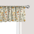 Ambesonne Fall Window Valance Pack of 2, Wild Flowers Illustration Print Vintage Autumnal Theme Farmhouse Vibe, Rod Pocket Curtain Valances for Kitchen Bedroom, 54" X 12", Mustard Orange Sage Green