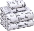 RUVANTI Flannel Sheets King Size - 100% Cotton Brushed King Size Sheets Set - Deep Pockets 16 Inches Bed Sheets - All Seasons Breathable & Extra Soft - Warm & Cozy, 4 Piece, Dry Winter