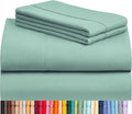 LuxClub 4 PC Full Sheet Set, Breathable Luxury Bed Sheets, Deep Pockets Wrinkle Free Cooling Bed Sheets Machine Washable Hotel Bedding Silky Soft - Light Teal Full