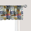 Ambesonne Vintage Window Valance, Original Retro Style License Plates Personalized Creative Travel Vacation, Curtain Valance for Kitchen Bedroom Decor with Rod Pocket, 54" X 12", Green Blue Yellow
