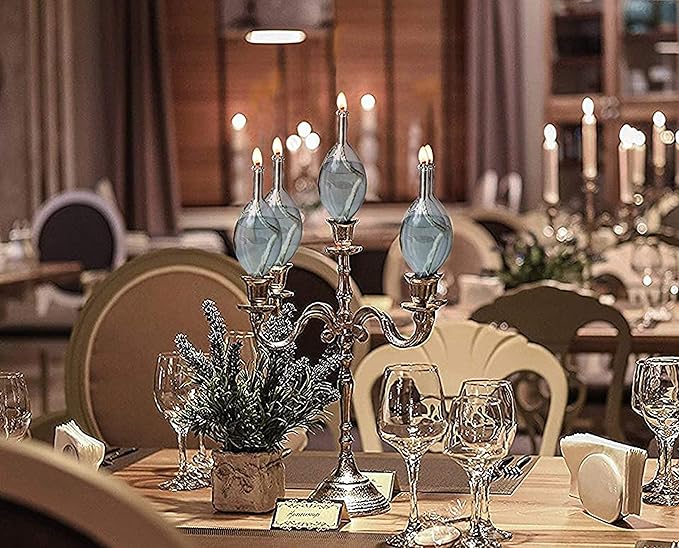 Glass Paraffin Shabbat Candle Holder Cup and Wick – Tear Drop Shape, 2 Pack – Pretty and Elegant Design – Fits Standard Candlesticks - for Paraffin Lamp Oil - No Mess Refill - Ner Mitzvah