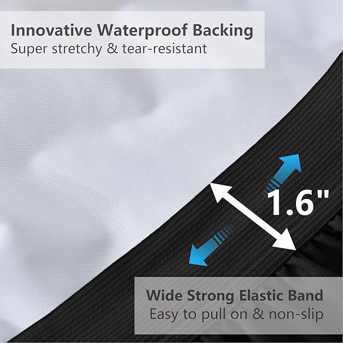 Full Size Mattress Pad Waterproof, Cooling Mattress Topper for Double Bed, Pillow Top Quilted Fitted Mattress Protector Cover with 8-21" Deep Pocket (54x75 inch, Black)