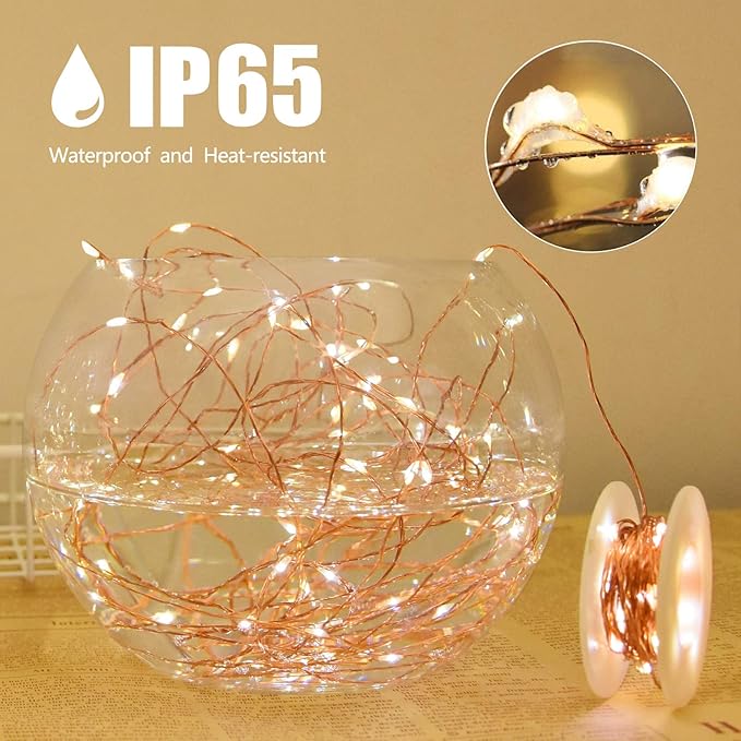 HSicily Fairy Lights Plug-in, 33ft 100 LED Twinkle String Lights with Remote Timer - 8 Modes for Bedroom, Christmas, Thanksgiving, Patio, Wedding, Party & Indoor/Outdoor Decor