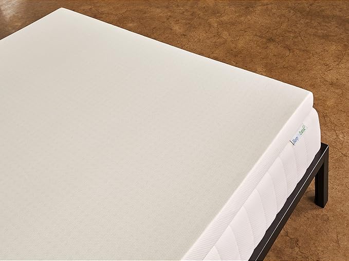 Pure Green Natural Latex Mattress Topper w/Luxury Cover - Firm - 3 Inch - Twin Size (GOTS Certified Organic)