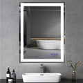 LED Bathroom Mirror with Lights 36"x24" Smart Wall-Mounted LED Mirror Lighted Bathroom Mirror with Stepless Dimmable,Touch Screen Button, Anti-Fog, Memory Function, Adjustable Colors