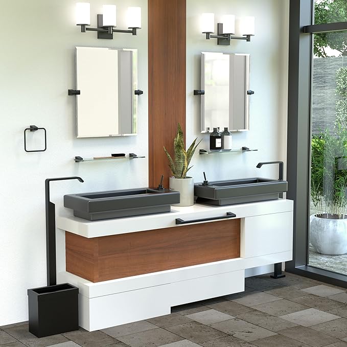 Gatco 5659XFLG A-Line 32" H Framed Oval Mirror, Matte Black