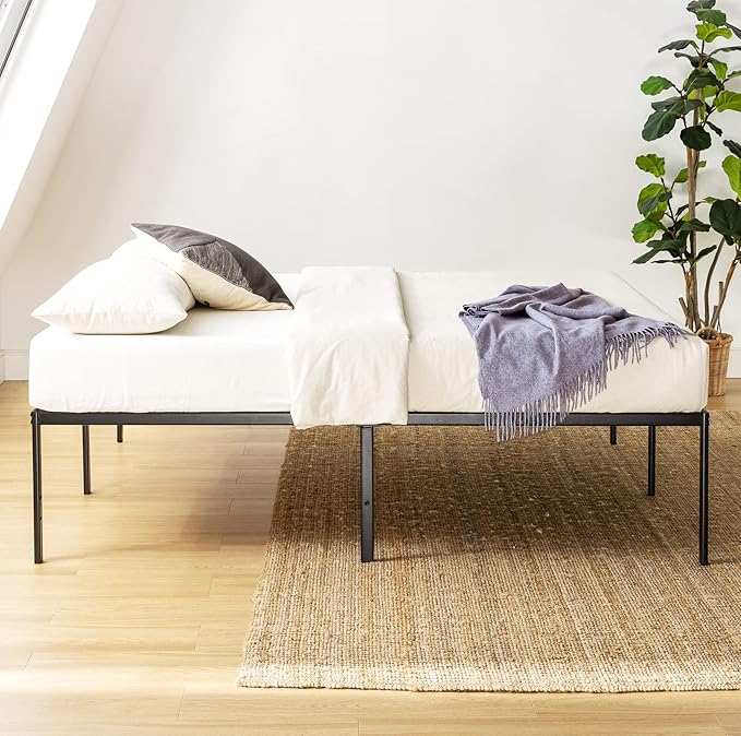 Best Price Mattress King Size Black Metal Bed Frame with 18 Inch Style