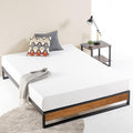 ZINUS GOOD DESIGN Award Winner Suzanne 10 Inch Bamboo and Metal Platforma Bed Frame, No Box Spring Needed, Wood Slat Support, Chestnut Brown, Full