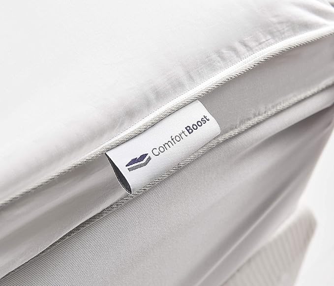 COMFORT BOOST™ Extra Thick, Cooling Mattress Topper — Pillowtop, Down Alternative Mattress Pad with Deep Pockets (8-21" Depth) Fits All Mattress Sizes, Helps Ease Back Pain & Protects Mattress — Full