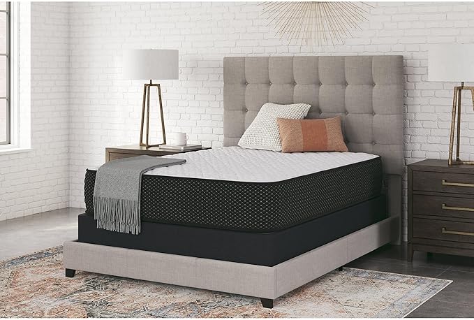 Signature Design by Ashley Limited Edition Firm 12 Inch Hybrid Mattress with Gel Memory Foam and Edge Support for Cool Sleep and Pressure Relief, California King, Fiberglass Free, Mattress In A Box