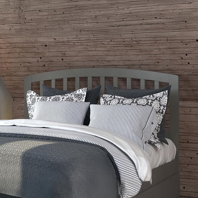 AFI Richmond Full Size Headboard with Attachable Charger in Grey