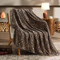 BEDELITE Leopard Print Throw Blanket – Soft Cheetah Blanket for Bed & Couch, Cozy Lightweight Fleece Animal Print Throw, 50"x 60", Brown