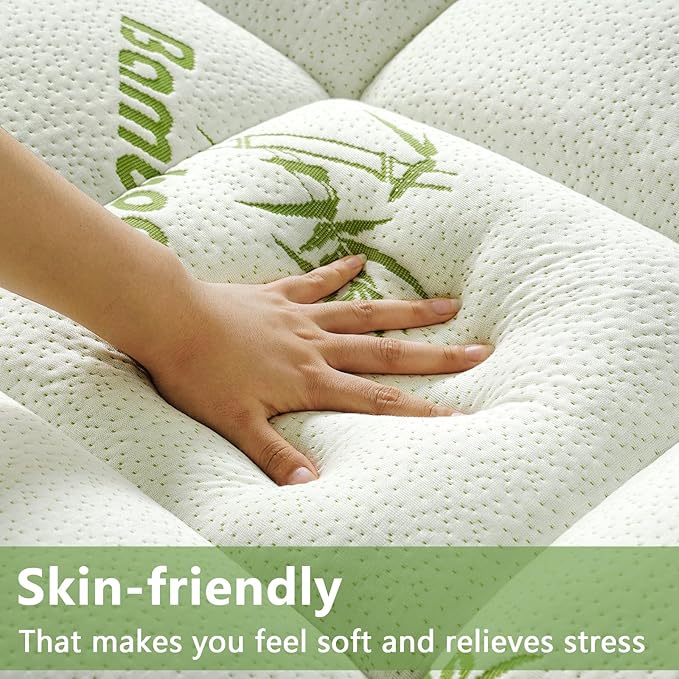 Premium Viscose Made from Bamboo King Size Mattress Topper for Back Pain, 1200 GSM Quilted Fitted Extra Thick Mattress Pad,Pillow Top Mattress Cover with Deep Pocket Up to 21 Inches（78 * 80inch）
