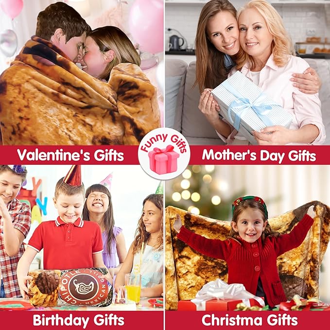 Jorbest Cookie Blanket Adult Size 80 Inches Birthday Gifts for Women Men Mom Teen Boys Girls, Novelty Cookie Throw Blanket Funny Gifts for Adult Kids, 285 GSM Soft Flannel Food Blanket (Dark Brown)