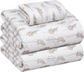 RUVANTI Flannel Sheets Twin Size - 100% Cotton Double Brushed Twin Sheets Set, Deep Pockets 16 Inches, All Seasons Breathable & Extra Soft Bed Sheets, Warm & Cozy, 3 Piece, Dried Straw