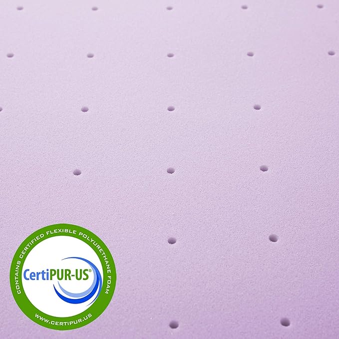 Best Price Mattress Topper King, 2" Memory Foam Mattress Topper with Lavender Certipur-US Certified Cooling, King Size
