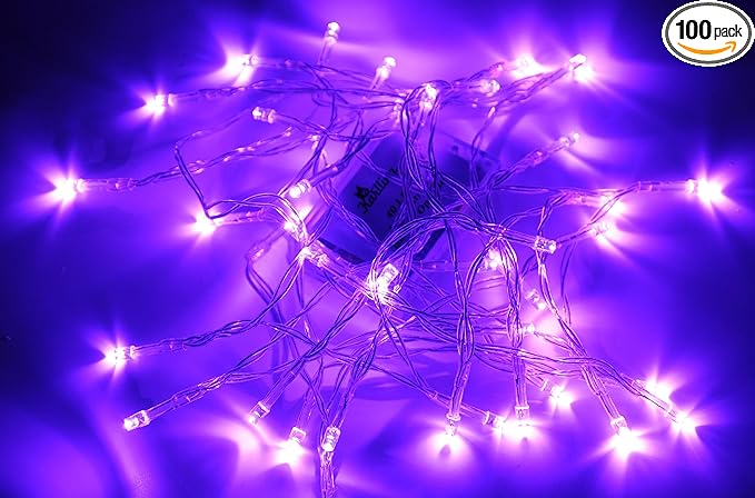 Karlling Battery Operated Purple 40 LED Fairy Light String Wedding Party Xmas Christmas Decorations(Purple,10 Pack)