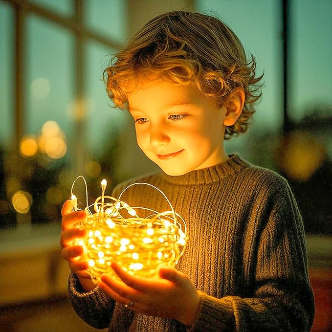 Ehome Fairy Lights USB Powered Fairy Lights Plug in 66ft 200 Led String Lights Decorative Lights for Bedroom Indoor Christmas Wedding Party Patio Window (Warm White)