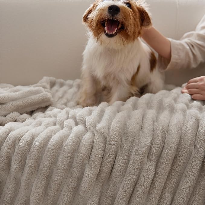 Bedsure GentleSoft California King Size Blanket for Bed - Cozy Soft Blankets for Women, Cute Large Throws for Girls, Linen, 102x96 Inches