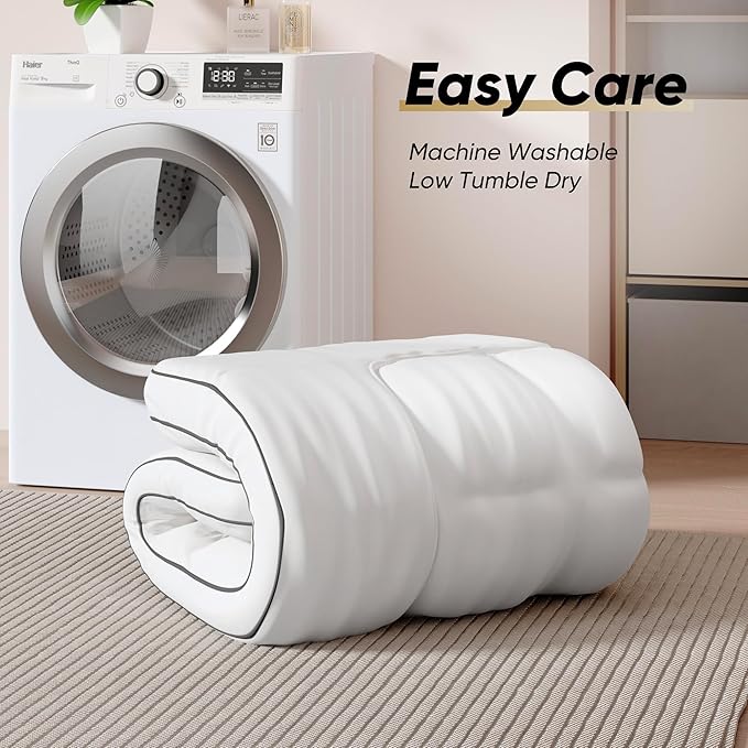 Memory Foam Mattress Topper Cover, Full Size 4inch, White, Dual Layer Gel & Pillow Top, CERTIPUR-US Certified, Machine Washable, Pressure Relieving, 54x75 inch