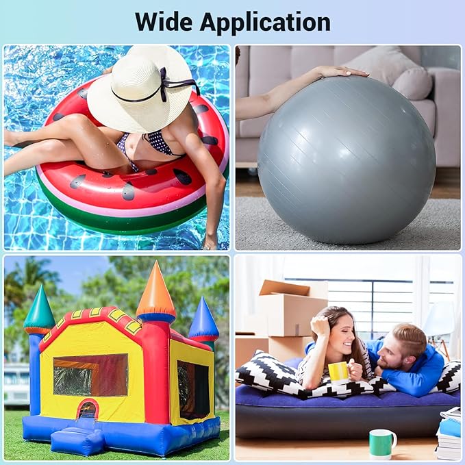 Air Pump for Inflatables: AC 110V Air Mattress Pump with 3 Nozzles - Quick-Fill Electric Inflator Deflator for Inflatable Pool Raft Bed Boat Floats Swimming Rings Yoga Balls
