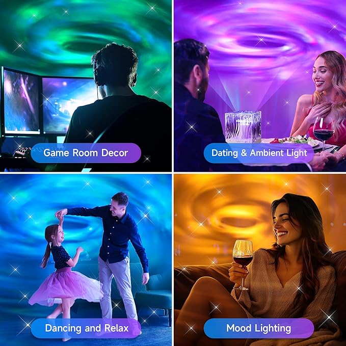 Purple Lights Pink Lamp Flower Lamp, 18 Colors Hologram Planetarium Projector Solar System Projector Night Light, Dimmable Tornado Aesthetic Flower Lights, Pink Christmas Decor Pink Room Decor Gifts