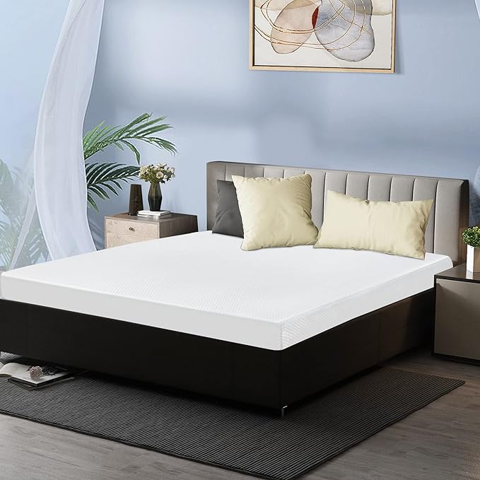 BestMassage | 5 Inch King Mattress | Gel Memory Foam | Medium Firm Feel | White | Bed in a Box, CertiPUR-US Certified | Pressure Relief, Cooling Ventilated Foam | Breathable Knit Cover