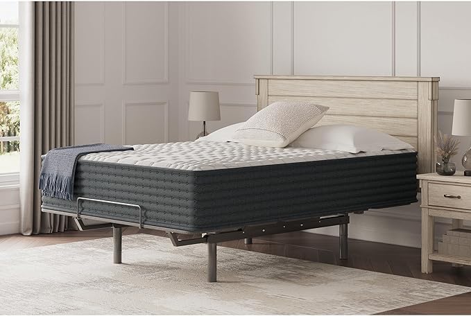 Signature Design by Ashley Hybrid 1300 13 Inch Plush Gel Memory Foam Mattress with Edge Support for Pressure Relief, King, Fiberglass Free, Mattress in A Box