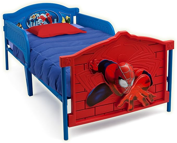 Marvel Spider Man Plastic 3D-Footboard Twin Bed by Delta Children