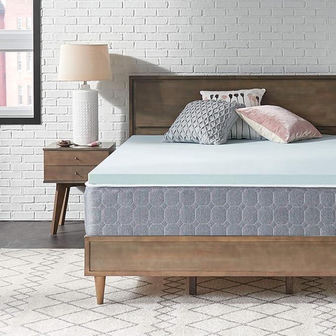Sealy TrueForm 2" Memory Foam Mattress Topper, King, Blue