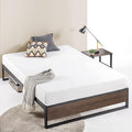 ZINUS GOOD DESIGN Award Winner Suzanne 14 Inch Bamboo and Metal Platforma Bed Frame, No Box Spring Needed, Wood Slat Support, Grey Wash, Full