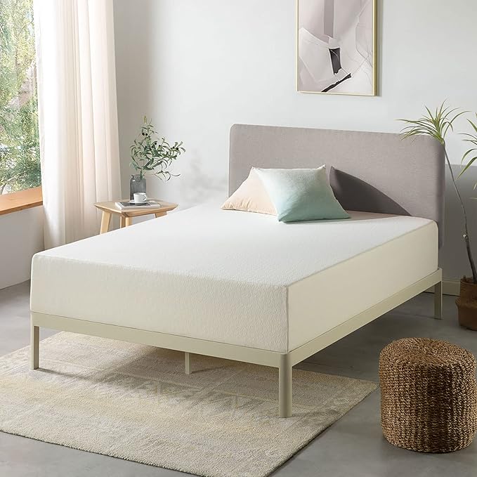 Best Price Mattress 12 Inch Full Mattress Bed-In-A-Box, Green Tea Memory Foam, White