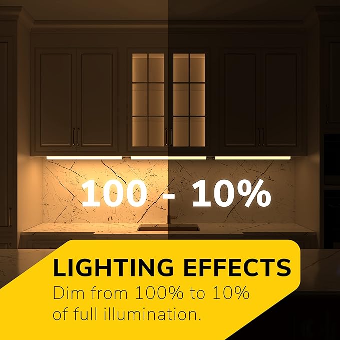 GETINLIGHT 30-inch Hardwired Only LED Under Cabinet Lighting, Soft White(3000K), Dimmable, Matte White Finished, ETL Listed, IN-0201-14-WH