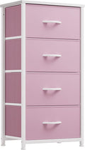 YITAHOME Dresser with 4 Drawers - Storage Tower Unit, Fabric Dresser for Bedroom, Living Room, Closets - Sturdy Steel Frame, Wooden Top & Easy Pull Fabric Bins